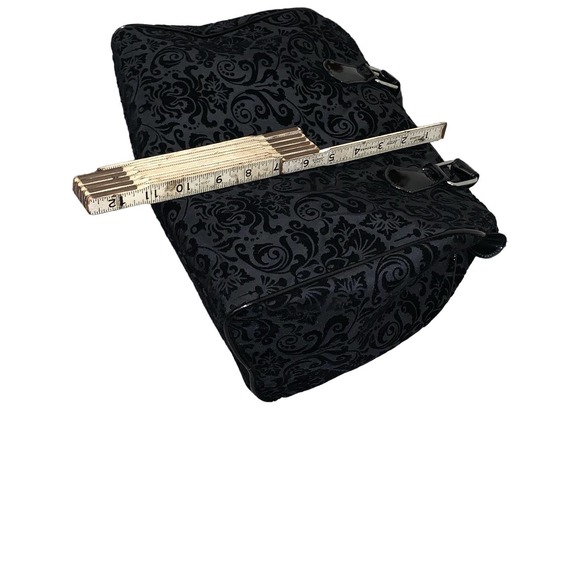 Black floral Tassel Suede Embroidery Pattern Handbag - Picture 5 of 12